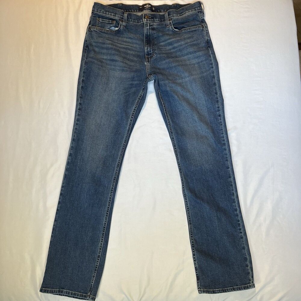 Hollister Epic Flex Bootcut Jeans Mens 38x34 (36x34) Medium Wash Stretch Denim